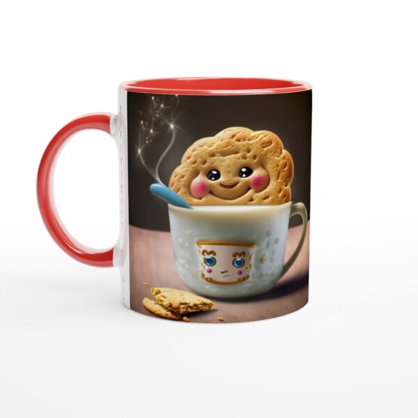 Copy of White 11oz Ceramic Mug "Happy cookie and friend cup" with Color Inside