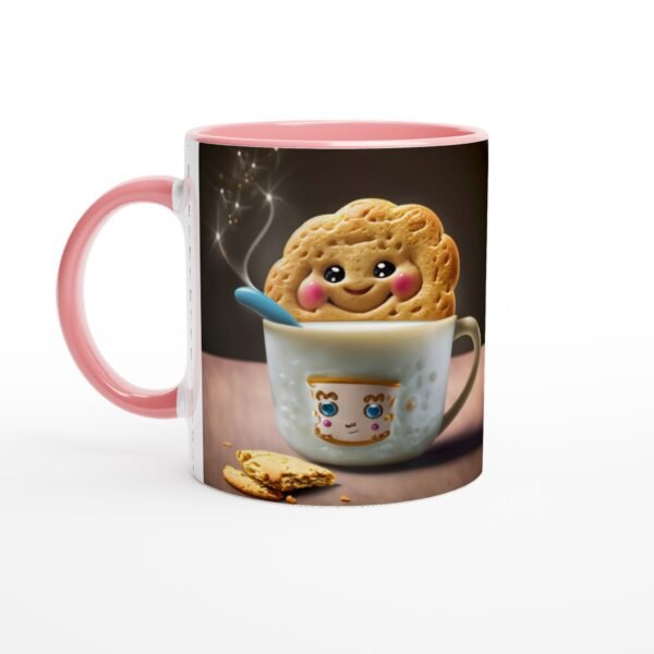 Copy of White 11oz Ceramic Mug "Happy cookie and friend cup" with Color Inside